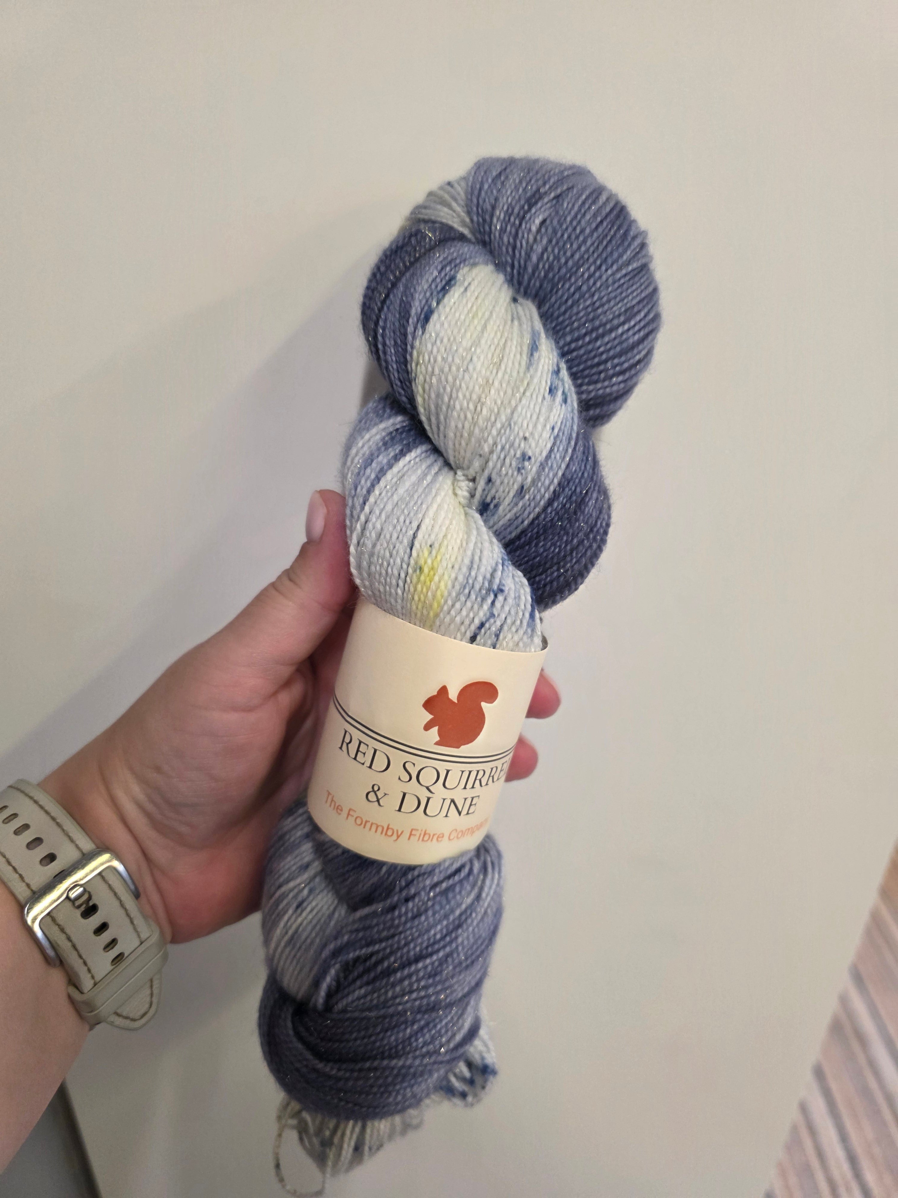 Red Squirrel & Dune Sparkle Sock Yarn