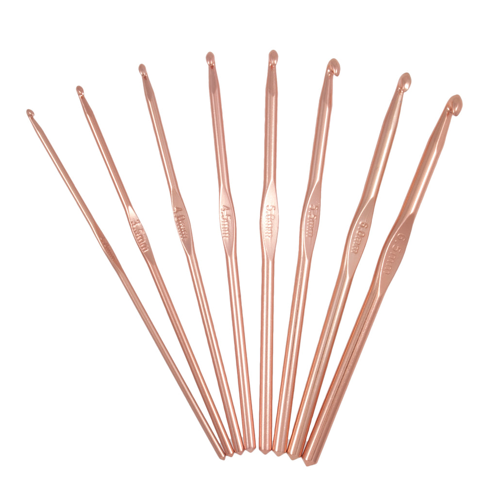 Milward 8 Rose Gold Crochet Hooks