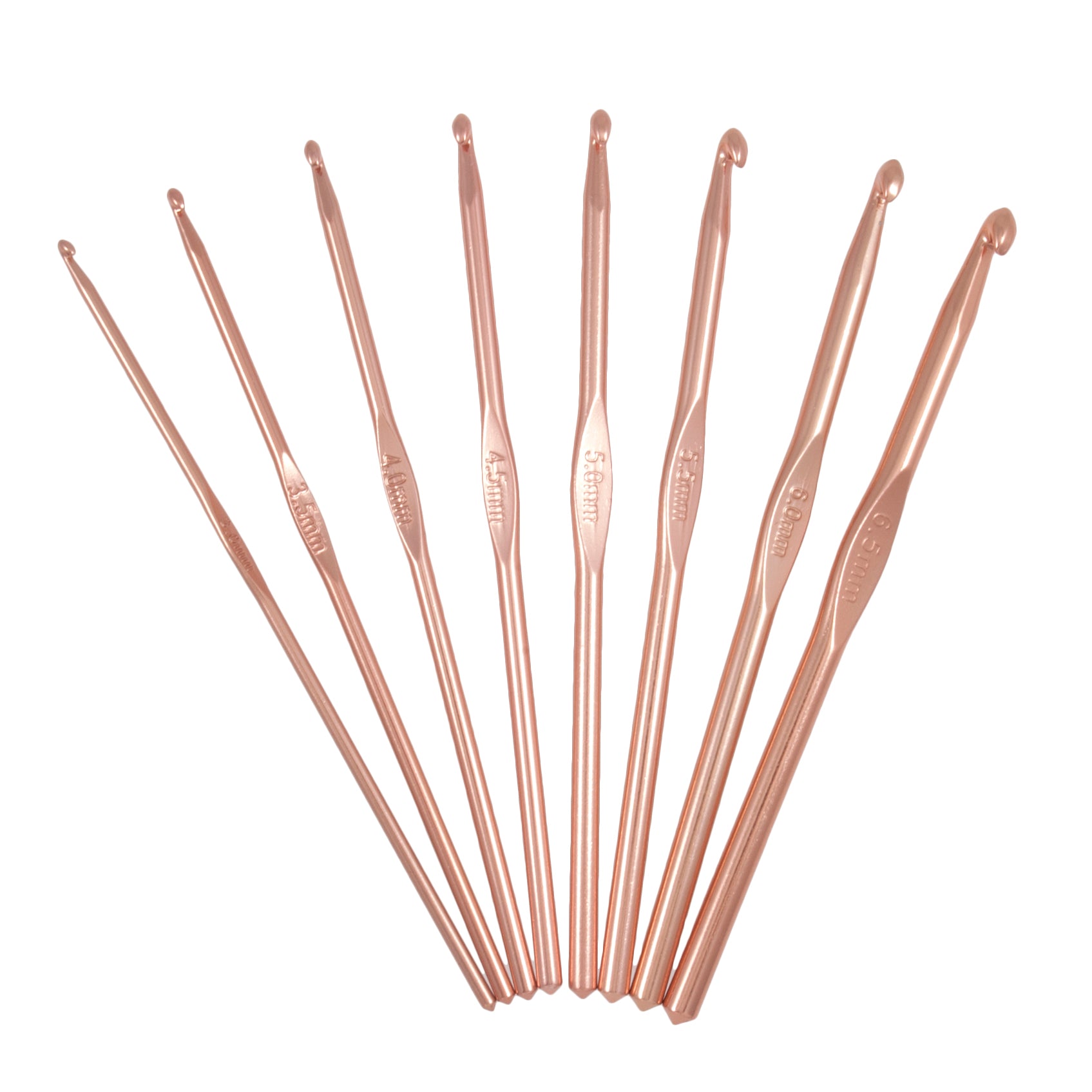Milward 8 Rose Gold Crochet Hooks