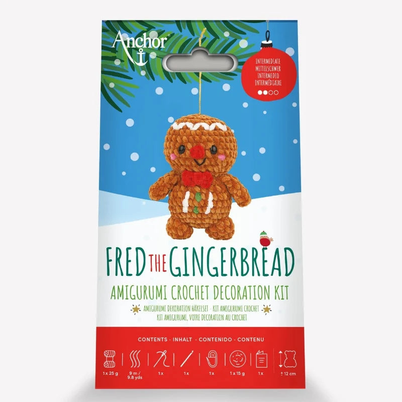 Fred the Gingerbread Amigurumi Crochet Kit