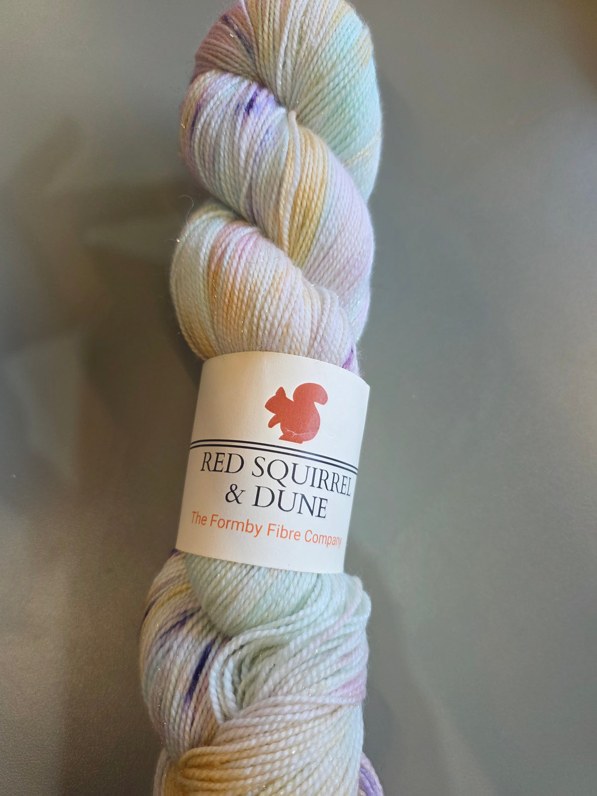 Red Squirrel & Dune Sparkle Sock Yarn
